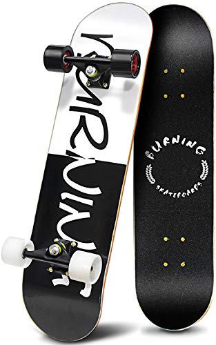 PHOEROS Complete Skateboards- Standard Skateboards for Beginners Kids Boys Girls Teenager- 31''x 11''Canadian Maple Cruiser Pro Skate Board, Skateboards