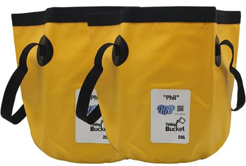 PBP Handy Folding Bucket 20L - PHIL (2PK) (Yellow)