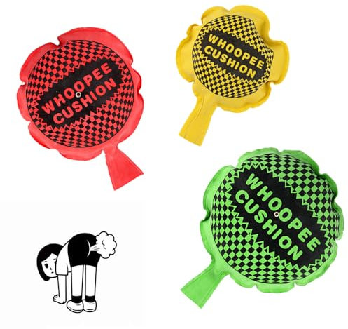 YANGUN 3 Stück Furzkissen, Furzkissen Kinder, Pupskissen Selbst Aufblasende-Furzkissen, Ldeal für Kinder,Streiche und Spaß für Erwachsene (3 Größen und Farben)