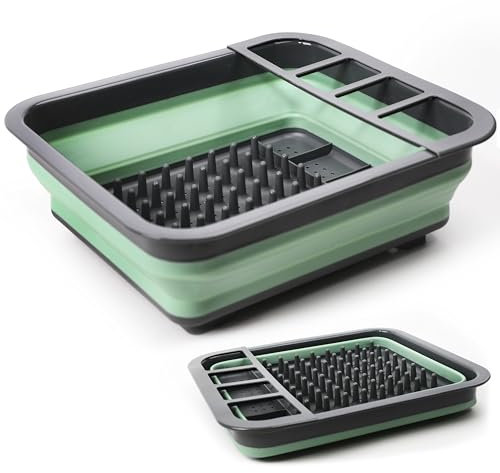 Tool & Tree Scolapiatti pieghevole per campeggio, scolapiatti compatto, 37 x 28 x 12 cm, portatile per cucina da campeggio, un gadget da campeggio indispensabile per festival e vacanze in campeggio