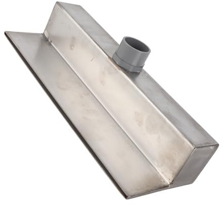 Wasserfall-Pool-Brunnen-Überlauf, 304-Edelstahl-Wasserfall-Auslass mit Anschluss für Innenhof-Garten-Villa-Pool (300 mm)