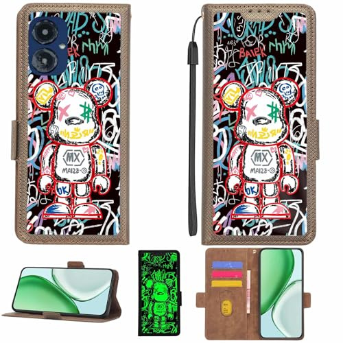 Fodral kompatibelt med Cricket U656Ac telefonfodral flipfodral [med härdat glas skärmskydd] [RFID-blockering] [ljuseffekt] LPT-MXX