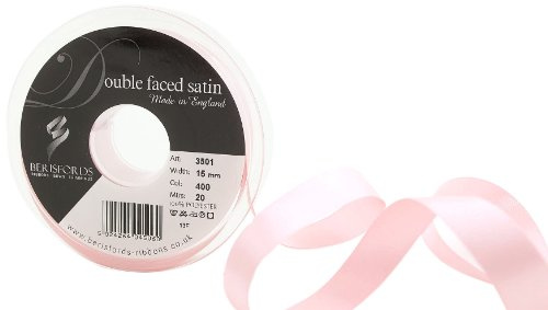 Berisfords Double Satin Ribbon, Pink Azalea, 15 mm