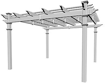 New England Arbors Regency 12' x 12' Vinyl Pergola