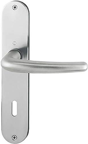 Hoppe 2821013 Türbeschlag Denver E1310Z/302 mit Knopf/Profilzylinder-Lochung, Silber