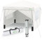 VOUNOT® Pavillon 3x3m mit 4 Seitenteilen & Sandsäcke, Pop Up Faltpavillon, Faltbar Gartenzelt Partyzelt, inkl. Tasche Weiß