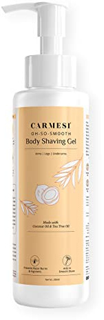 Carmesi Body Shaving Gel for Women | Hydrating Gel with Coconut Oil & Tea Tree Oil | Smooth Shave for Legs, Arms, Underarms | Fights Razor Bumps & Ingrowns | Skin-Friendly | 6.76 Fl Oz (Pack of 1)
