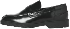 Jack & Jones Homme Jfwdax Mocassins en Cuir Style Ln, Noir, 43 EU