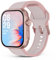 SOUYIE Smartwatch Damen mit Telefonfunktion,1.99 AMODEL Uhren Damen mit Herzfrequenz SpO2 Blutdruck Schlafmonitor,100 Sportmodi Fitness Tracker, 3ATM Wasserdichter sportuhr für Android iOS
