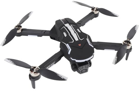 Drone GPS, Quadcopter RC Brushless con Doppia Fotocamera HD 8K, Evitamento degli Ostacoli Intelligenti, Telecomando Sullo Schermo, Atterraggio di Decollo Chiave, Filtri di