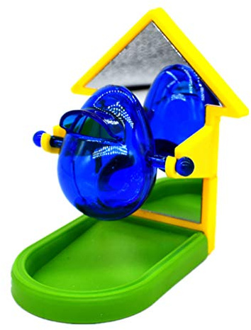 PANGBOER Comedero para pájaros para mascotas, alimentación de bolas, masticar, divertido juguete interactivo, juguetes educativos para pájaros grandes, loros grises africanos para pájaros para loros
