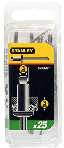 STANLEY 1-PAA42T Rivet en Alu 3 mm x 3 Boîte 25 pièces