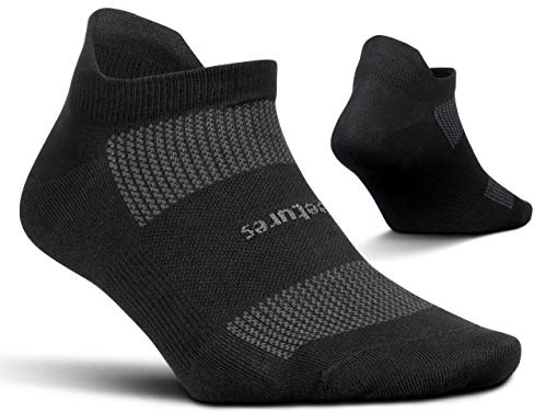 Feetures High Performance Ultra Light Ankle Sock, Black, M, 1 Pair