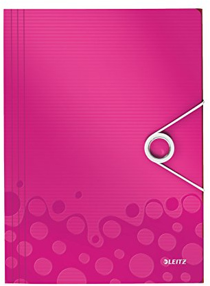 Leitz WOW Eckspannermappe mit 3 Klappen, Rosa