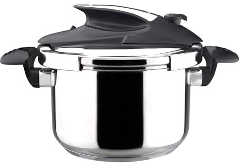 Magefesa Nova - Autocuiseur Rapide 4L, Acier Inoxydable 18/10, Capteur de Pression, Fermeture Facile et Confortable, Cuisine Saine, Induction, Économie d'Énergie