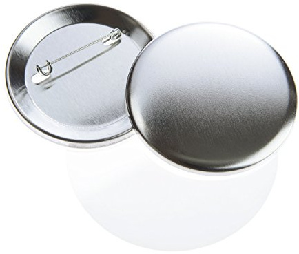 Buttonrohlinge 56mm (100 Stück) mit Sicherheitsnadel für Buttonboss Buttonmaschine
