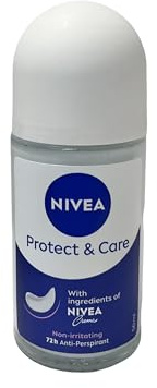 3x Nivea Protect & Care Anti-perspirant Deodorant Roll On for Women (Pack of 3)