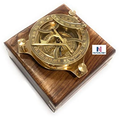 Nautical-Mart 4 Sundial Compass Solid Brass Sun Dial