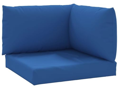vidaXL 3X Cuscini per Divano su Pallet Spessi Eleganti Morbidi Resistenti Arredi per Esterni Tessili Decorativi Blu in Tessuto Oxford
