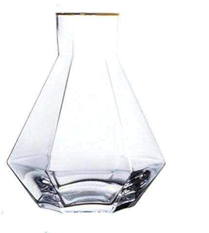 HALAWAKA Lead-Free Crystal Glass Water Pitcher Kettle Water Jug Pot Carafe with Wooden Ball for Cold Water Juice Ice Tea and Beverage 1.2L