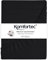 Komfortec Mikrofaser Spannbettlaken 180x200 cm – Weiches Spannbetttuch mit Rundumgummi – Fitted Sheet für Matratzen bis 30 cm – Schwarz – Oeko-Tex – Pflegeleicht & Hautfreundlich – 90g/m²