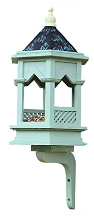 Colgante Casa gótica para pájaros, comedero para pájaros, Madera Maciza, Resistente a la Lluvia, casa para pájaros, decoración de Villa, casa de Familia Alimentación