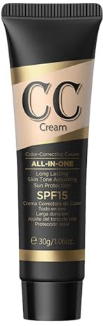 CC Cream per la correzione del colore | Spf15 Controllo sebo Nascondere le imperfezioni Protezione solare CC Cream - Cosmetici lunga durata Correttore viso Crema isolante per trucco Primer Kasmole