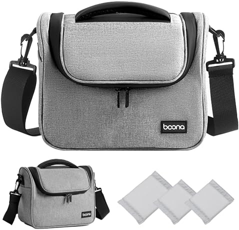 Linpr Bolsa Funda para Cámara Reflex/DSLR Impermeable - Bandolera o Mochila Fotografía Profesional, Compatible con Nikon, Canon EOS, Sony Alpha | Estuche Protector Ajustable con Porta (Gris, Medio)
