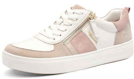 Tamaris Women's Comfort Damen Bequem Sneaker, Beige/Rose, 6 UK