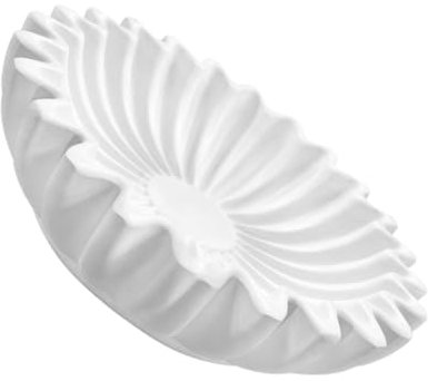 MUCKLILY Ciotola Decorativa Scanalata Bianca Per Soggiorno Porta Frutta e Porta Chiavi in Resina Multifunzionale Per Casa