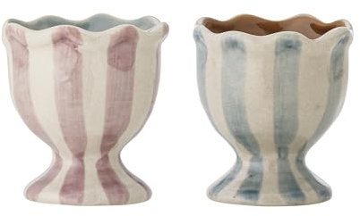 Bloomingville Willa äggkoppar, ros, lergods, T5 x H5 cm, set om 2, 40 ml