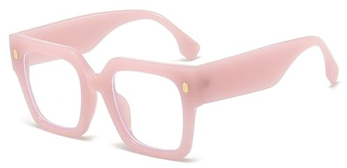 YAMEIZE Occhiali Luce Blu Uomo Donna - Occhiali Anti Luce Blu Occhiali Quadrati Filtro Luce Blu Occhiali Con Lenti Trasparenti