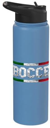 Bocce Ball Game Boule Boccia Italy Sport Italian Bocce Stainless Steel Insulated Water Bottle