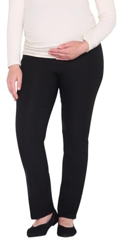 Motherhood Maternity Women's Maternity Super Stretch Secret Fit Belly Ankle Skinny Work Pant, Black, Large
