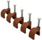 Lot de 50 attache-fils avec clous - 5 mm