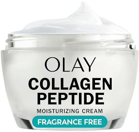 Olay Collagen Peptide Face Moisturizer, Firming Cream for Women, Fragrance-Free, Non-Greasy - Hydrating, Anti-Aging, Anti-Wrinkle, Smooth Fine Lines, Plumping Skin Care - Niacinamide, 1.7 Oz