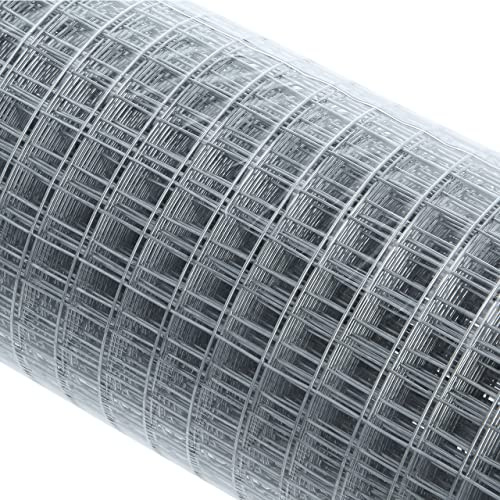 Amig - Malla Metálica Galvanizada Cuadrada - Fabricado en Acero Galvanizado - Medidas: 1 m x 5 m - Ideal para Aplicaciones Avícolas, Agrícolas, Jardinería y Construcción