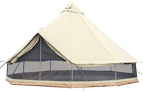 KingCamp Khan 400 Tipi Zelt 6 Personen Tepee Familienzelt Campingzelt Baumwolle