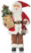 GOVITA - Babbo Natale Pupazzo di Babbo Natale 50 cm, Addobbi Natalizi,Figure di Babbo Natale,Decorazioni Natalizie Figura di Babbo Natale in Piedi con Regalo, Ornamenti da Tavolo Festa di Natale