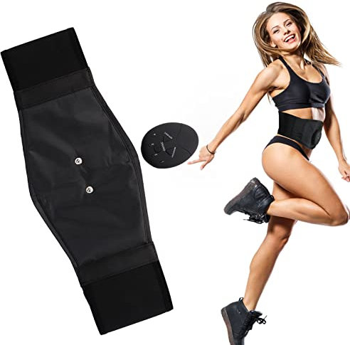 Fyearfly Bauchmuskel Gürtel, Bauchmuskeltrainer für Männer und Frauen, Muskeltoner Bauchgürtel Bauchkontrolle Fettverbrennung 6 Modi 10 Gänge Stärke Mikrostrom PU Taillentrainergürtel