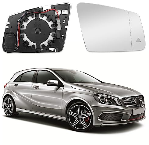 Verre de Rétroviseur Remplacement pour Mercedes-Benz A B C E S-Class W176 W246 W204 W212 A207 C207 C216, Rétroviseur Extérieur Réglable Adapté Recul Miroir für C117 X156 C218 X218 X204 (Droite)