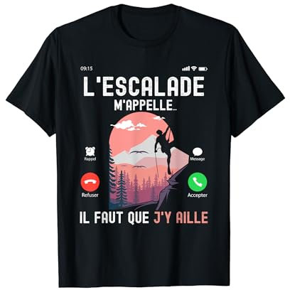 Tshirt Escalade Grimpeur Alpinisme Escalade M'appelle Humour T-Shirt