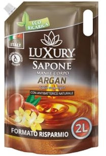 Luxury Sapone Liquido Argan 2000ml, 2000ml