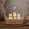 LILUNA - Personalisiertes Stilllicht Babys Safari Tierfreunde | dimmbar, kabellos, aufladbar | Schlummerlicht für Babys - Geschenk zur Geburt & Taufe