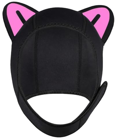 Bonnet de bain pour femme – Chapeau de plongée ergonomique, bonnet de bain en néoprène chaud, résistant à l'usure, couvre-tête confortable pour le surf, la plongée avec tuba, la natation, les