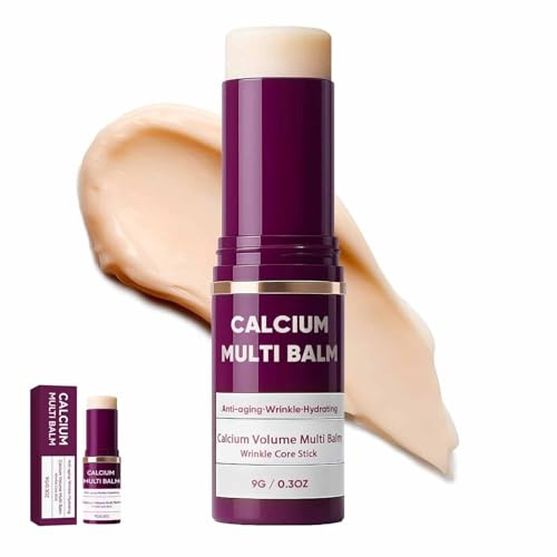 Baume Multi-Usage Calcium Volume,Stick Hydratant au Collagène Coréen,Anti-Rides Avancé Stick Core,Crème Réparatrice et Hydratante Intensive,pour les Lèvres,les Yeux,le cou et le Visage (1)