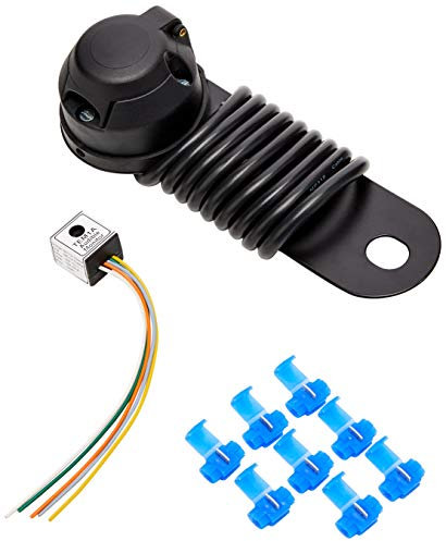 Maypole 12N Towbar Wiring Kit with Audible Relay 7 Pin Pre-Wired Socket with 1.5 m Cable, Mounting Plate With Gasket and Fixings
