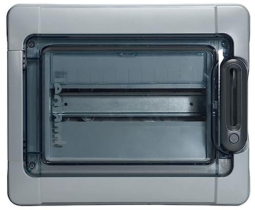 Legrand, Plexo 601981 Boîte à fusibles en saillie IP65 - IK09 1 rangée 12 modules pour intérieur et extérieur - Classe de protection II - 20 à +70 °C - 282 x 340 x 141 mm