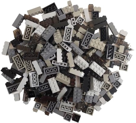 Q-Bricks Boîte de blocs de construction | 300 blocs de construction de base en 5 formes | Emballé dans une boîte réutilisable | 100 % compatible | Fabriqué dans l'UE (mélange gris)