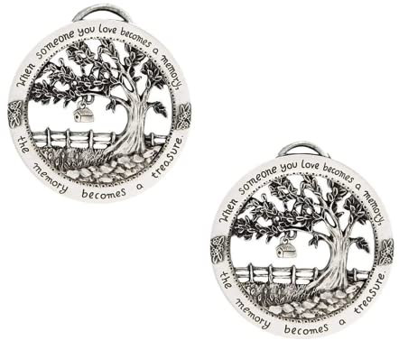 2 Pcs Christmas Tree Hanging Decor “When Someone You Love Becomes A Memory” Charms Pendants Merry Christmas Ornament